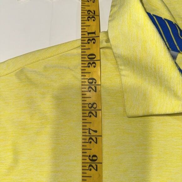 Under Armour Mens Active Top sz 2XL Yellow Loose Fit Polo Breathable Stretch - Picture 4 of 7